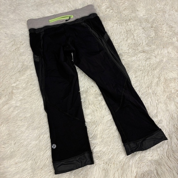 Lululemon Women's Chase Me Crop Cropped II Running Leggings Pants Size 4 - Picture 11 of 15